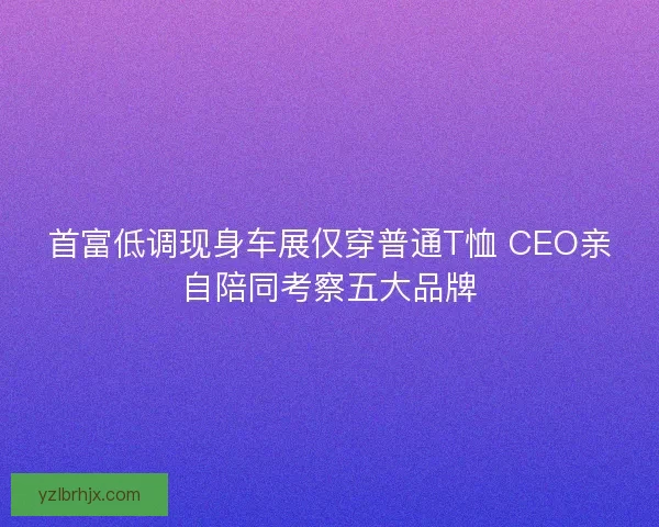首富低调现身车展仅穿普通T恤 CEO亲自陪同考察五大品牌