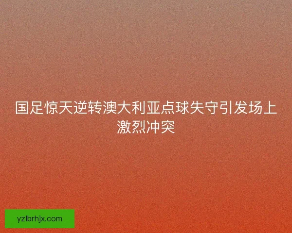 国足惊天逆转澳大利亚点球失守引发场上激烈冲突